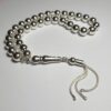 Islamic Silver Rosary with 33 Prayer Beads Tasbih Milad