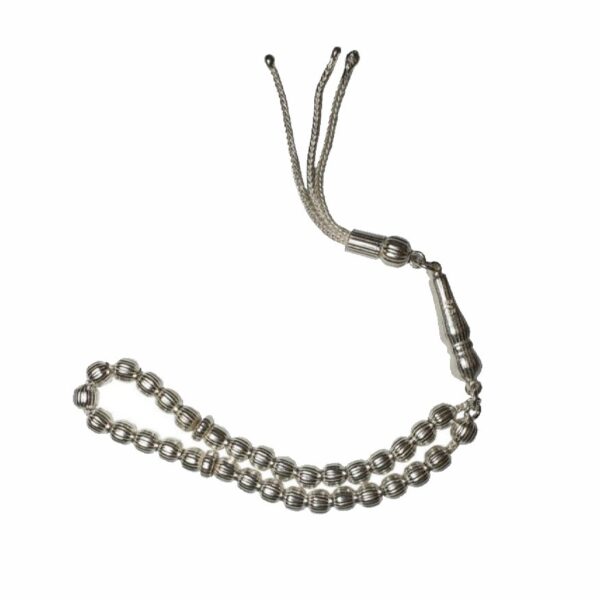 Islamic Silver Rosary with 33 Prayer Beads Tasbih Zahir