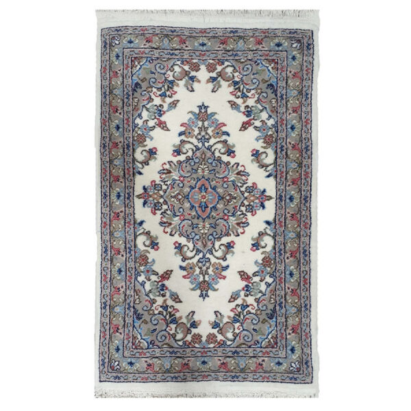 Persian Wool Carpet Hand-Knotted Original Bordered Floral