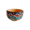 Handcrafted Persian Pottery Sugar Bowl with Lid - Minakari Enameled Artistic Blue