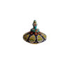Handcrafted Persian Pottery Sugar Bowl with Lid - Minakari Enameled Kreshmeh