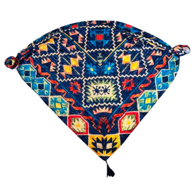 Traditional Scarf for Women – Kilim Design, Navy Blue