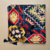 Traditional Scarf for Women - Kilim Design, Navy Blue