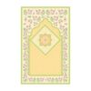 Velvet Islamic Prayer Mat Janamaz for Muslims Floral Yellow