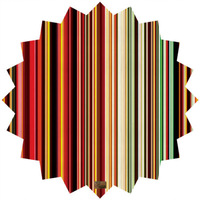 Velvet Tablecloth Persian Elegance Polygonal Striped