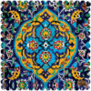 Velvet Tablecloth Persian Elegance in Tile Blue