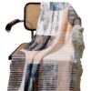 Velvet Throw Soft & Light for Sofa Abstract Cream