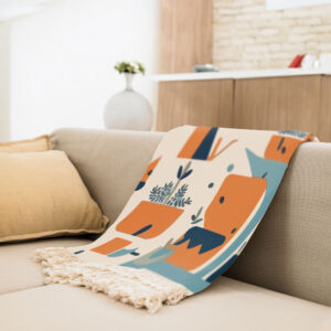 Velvet Throw Soft & Light for Sofa Model Abstract