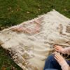 Velvet Throw Soft & Light for Sofa Model Vintage