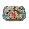Persian Wooden Playing Card Box - Khatam Enameled Birds & Flowers