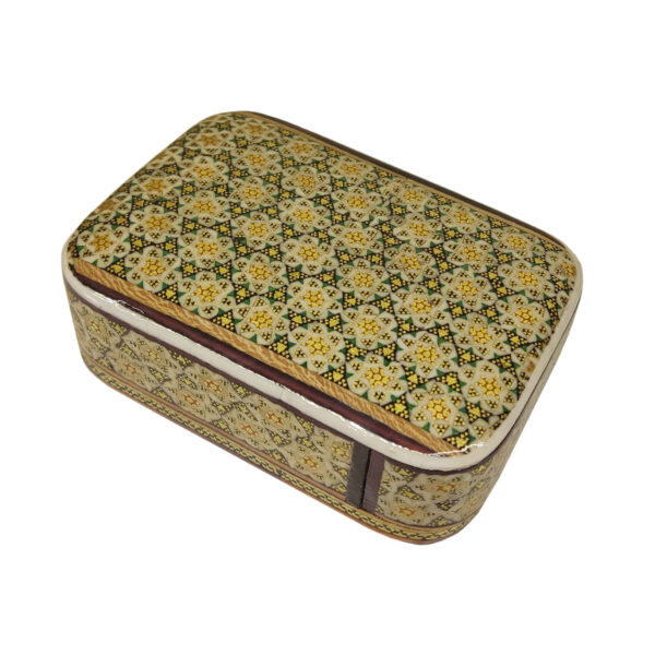 Persian Wooden Playing Card Box - Khatam Enameled Kimia
