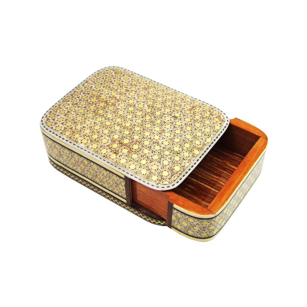 Persian Wooden Playing Card Box – Khatam Enameled Elegance