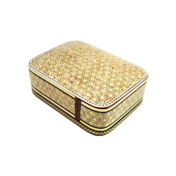 Persian Wooden Playing Card Box - Khatam Enameled Elegance