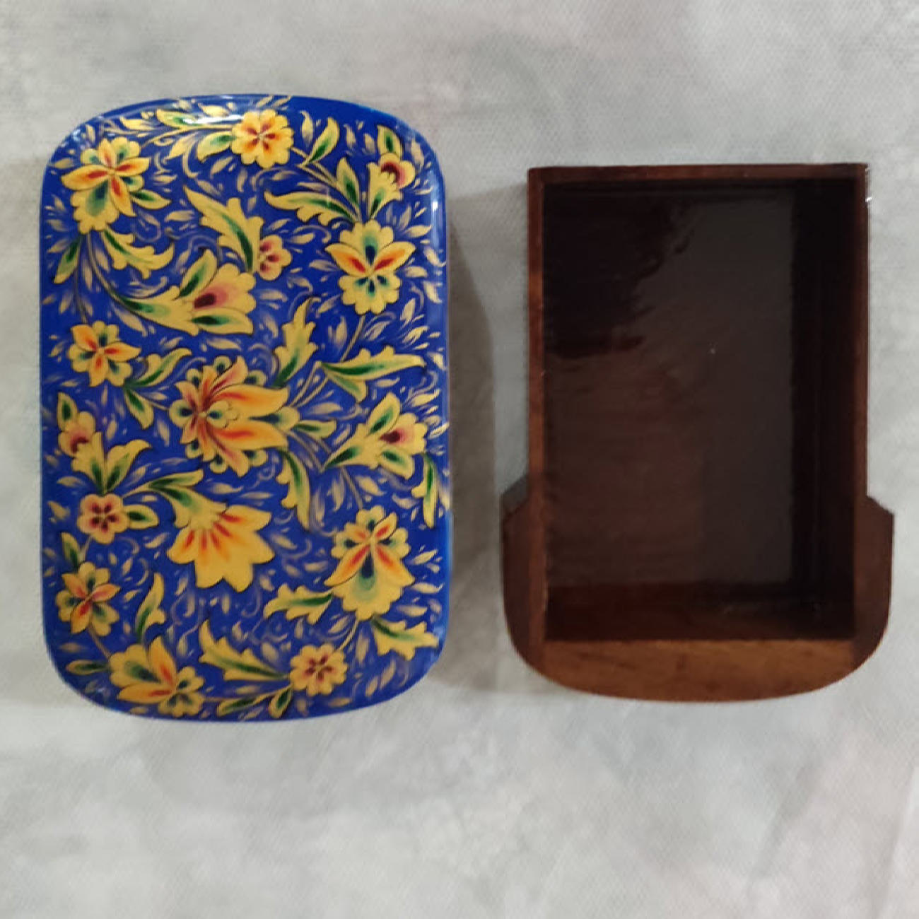 Persian Wooden Playing Card Box – Khatam Enameled Elegance