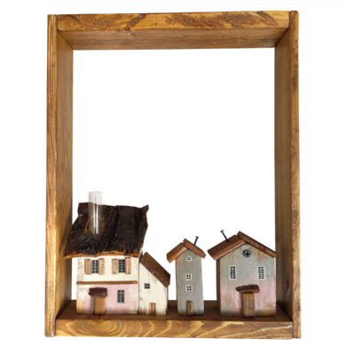 Decorative & Handcrafted Wall Key Holder with 5 Hooks & Cottage Design