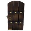 Handcrafted Persian Wooden Wall Key Holder with Traditional Style Old House Door Design