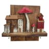 Decorative & Handcrafted Wall Key Holder with Cottage & Mushroom Design