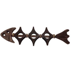 Wooden Wall Key Holder with Fish Bone Design for Home