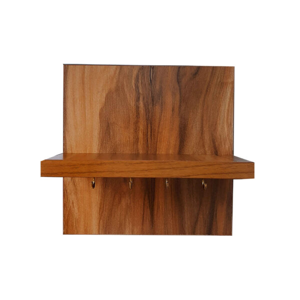 Decorative & Handcrafted Wall Key Holder with Shelf & 4 Hooks