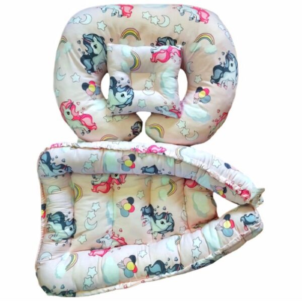 3 Piece Cotton Baby Lounger Set Model Unicorn