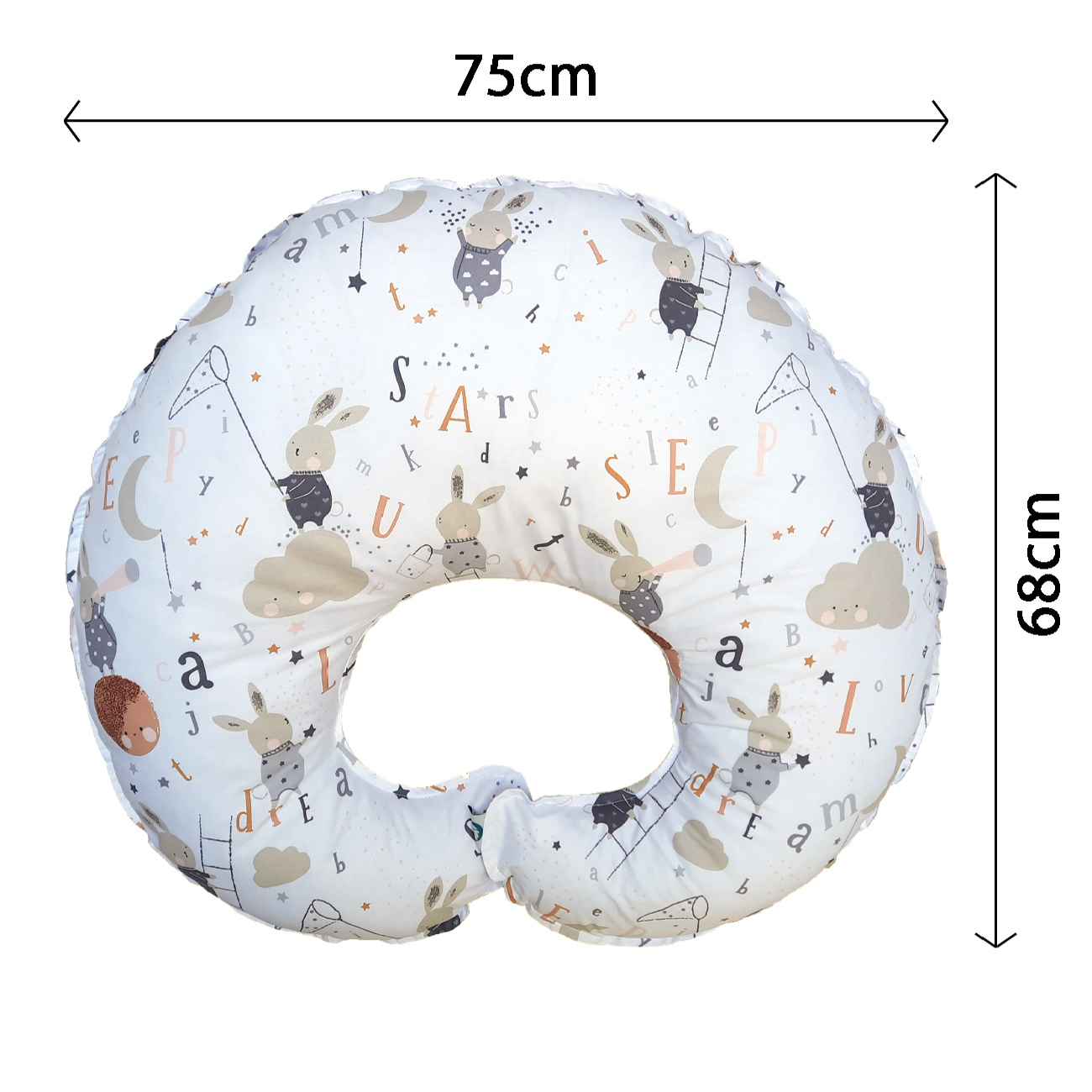 6 Piece Cotton Baby Bedding Set with Little Bunny Design