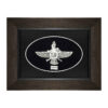 Framed Persian Silver Ahura Mazda Symbol Art