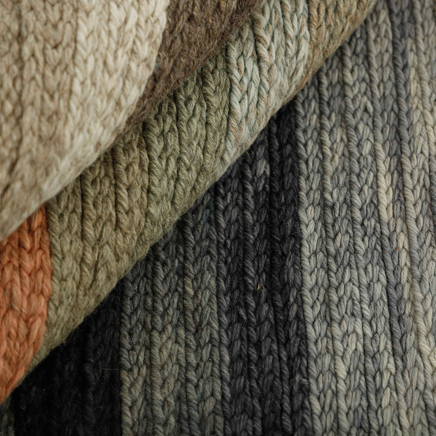 Artisanal Genuine Persian Gabbeh Wool Rug Handwoven Striped