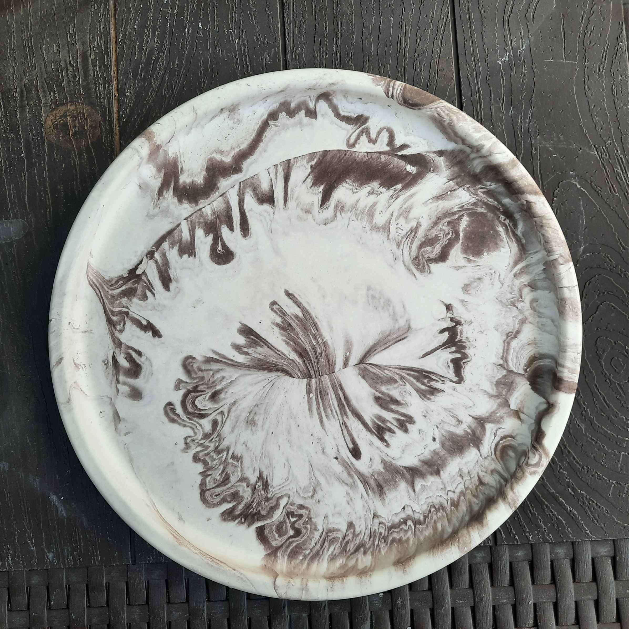 Artistic Concrete Serving Tray Handcrafted with Resin