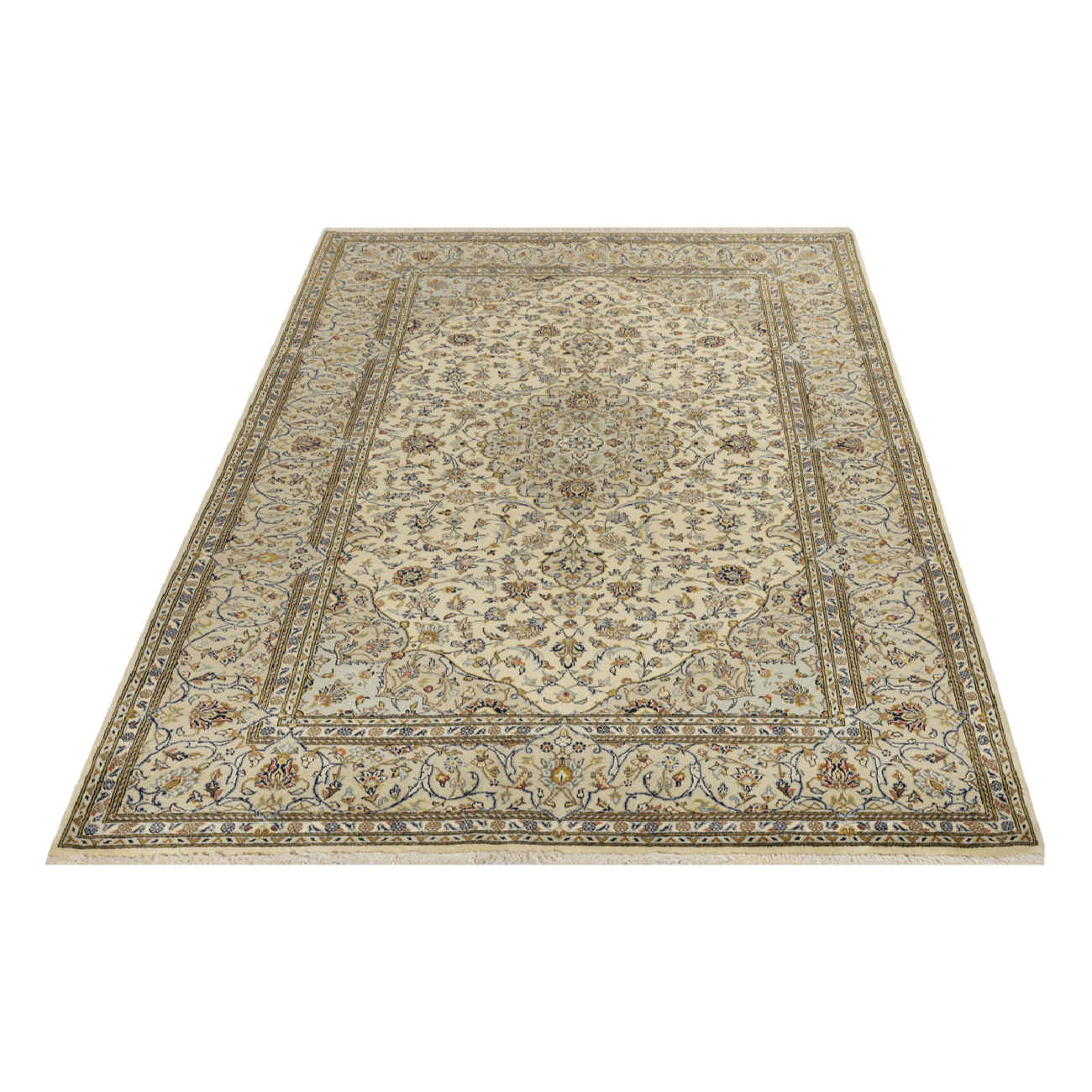 Authentic Persian Carpet with Cotton & Wool Hand-Knotted Lachak Toranj