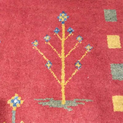 Authentic Genuine Persian Gabbeh Wool Rug Handwoven Bordered