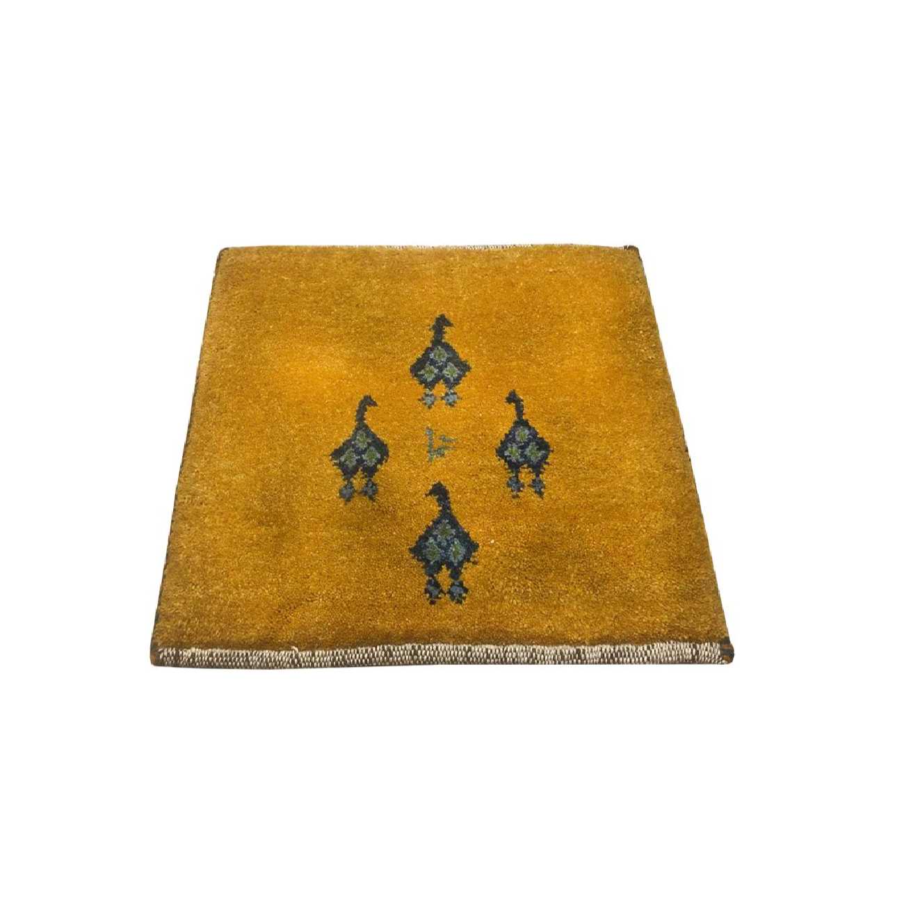 Genuine Persian Gabbeh Wool Rug Handwoven with Animal Motifs Ducks