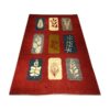 Authentic Persian Gabbeh Wool Rug Handwoven Leaf Motifs