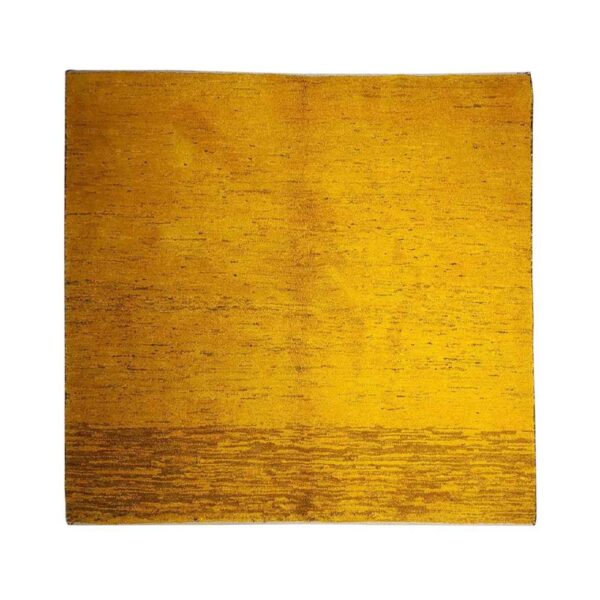Authentic Persian Gabbeh Wool Rug Handwoven Yellow