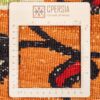Authentic Persian Wool Kilim Rug Handwoven in Kerman Floral Orange