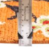 Authentic Persian Wool Kilim Rug Handwoven in Kerman Floral Orange