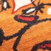 Authentic Persian Wool Kilim Rug Handwoven in Kerman Floral Orange