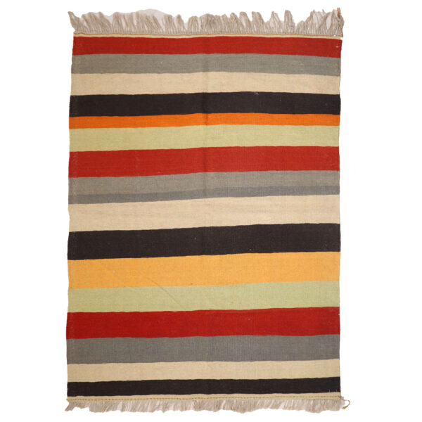 Authentic Persian Wool Kilim Rug Handwoven in Isfahan Striped