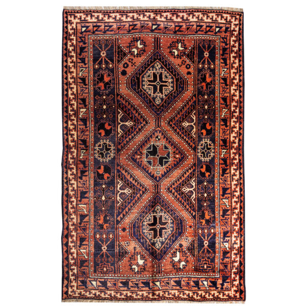 Authentic Persian Wool Carpet Hand-Knotted in Chaharmahal & Bakhtiari