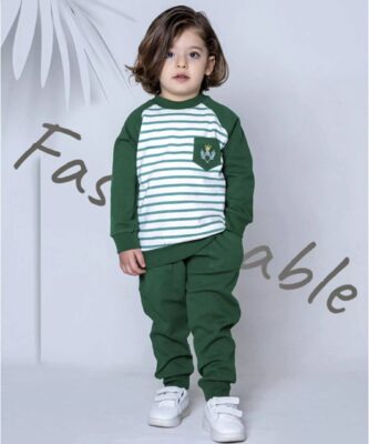 Baby Boy’s Clothes Set with Striped Design