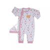 Baby Girl's Long Sleeve Jumpsuit with Hat