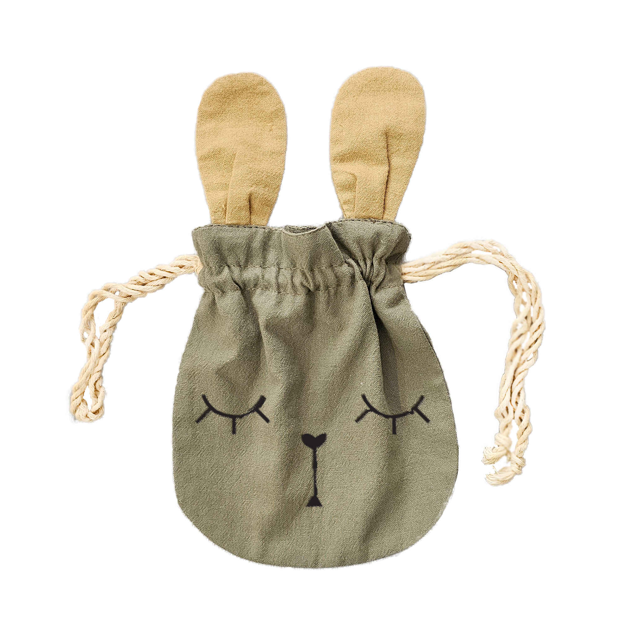 Girl’s Pinafore Overall Dress Set with a Mini Rabbit Design Bag