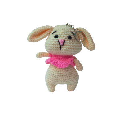 Handmade Crochet Keychain – Bunny Animal Shape