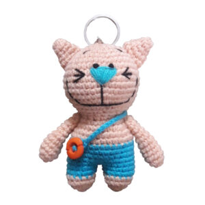 Crochet Keychain Handmade Cat