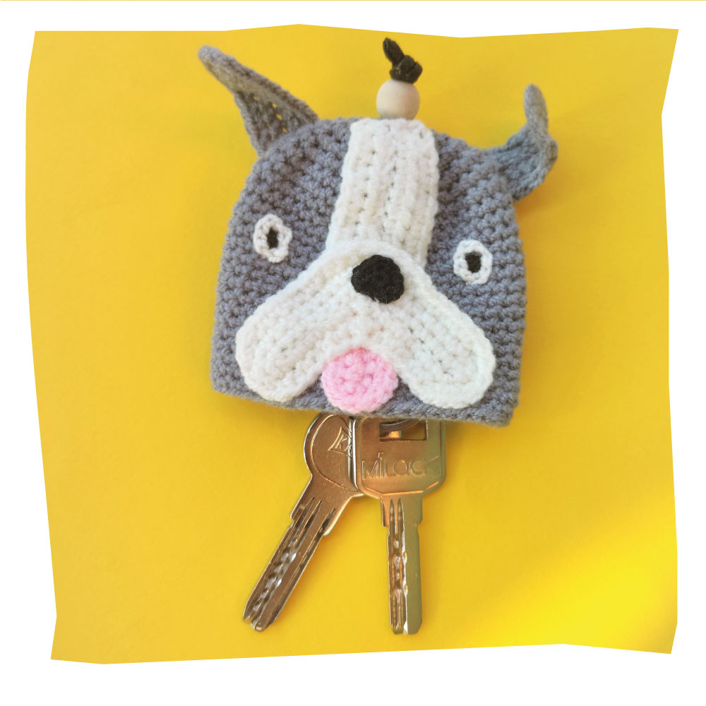 Handmade Crochet Keychain – Dog Animal Shape