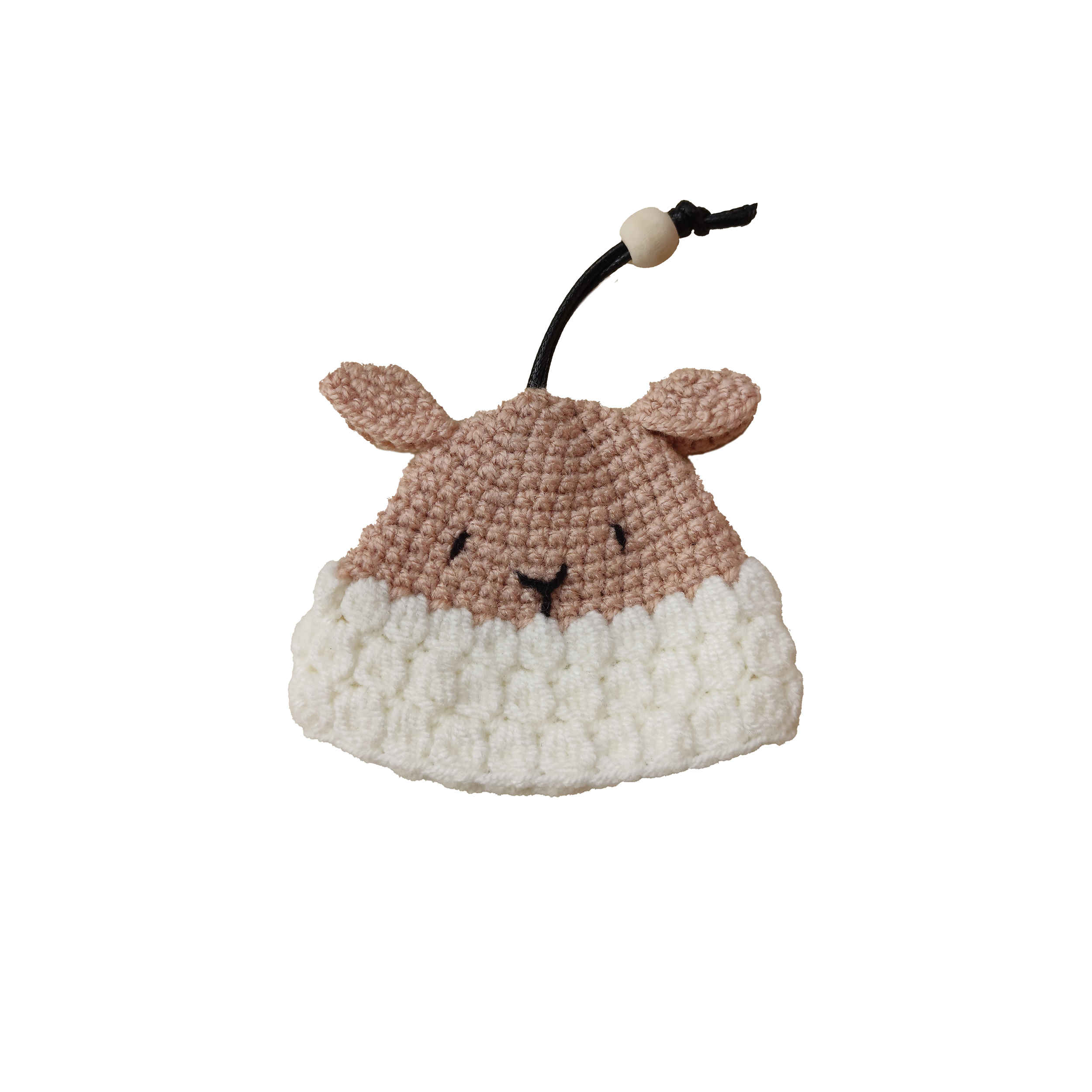 Handmade Crochet Keychain - Sheep Animal Shape