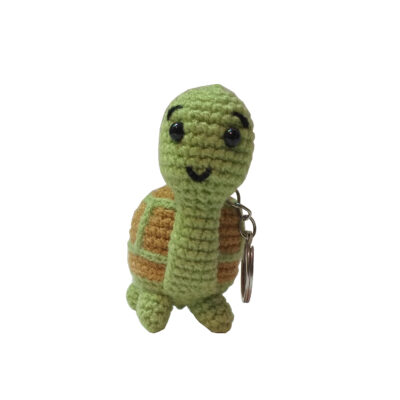 Handmade Crochet Keychain – Turtle Animal Shape