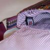 Crossbody Shoulder Bag with Floral Striped Pattern in Purple for Women
