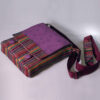 Crossbody Shoulder Bag with Floral Striped Pattern in Purple for Women