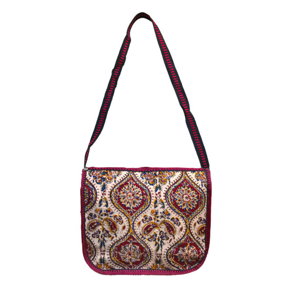 Traditional Kilim Crossbody Shoulder Bag with Handcrafted Details
