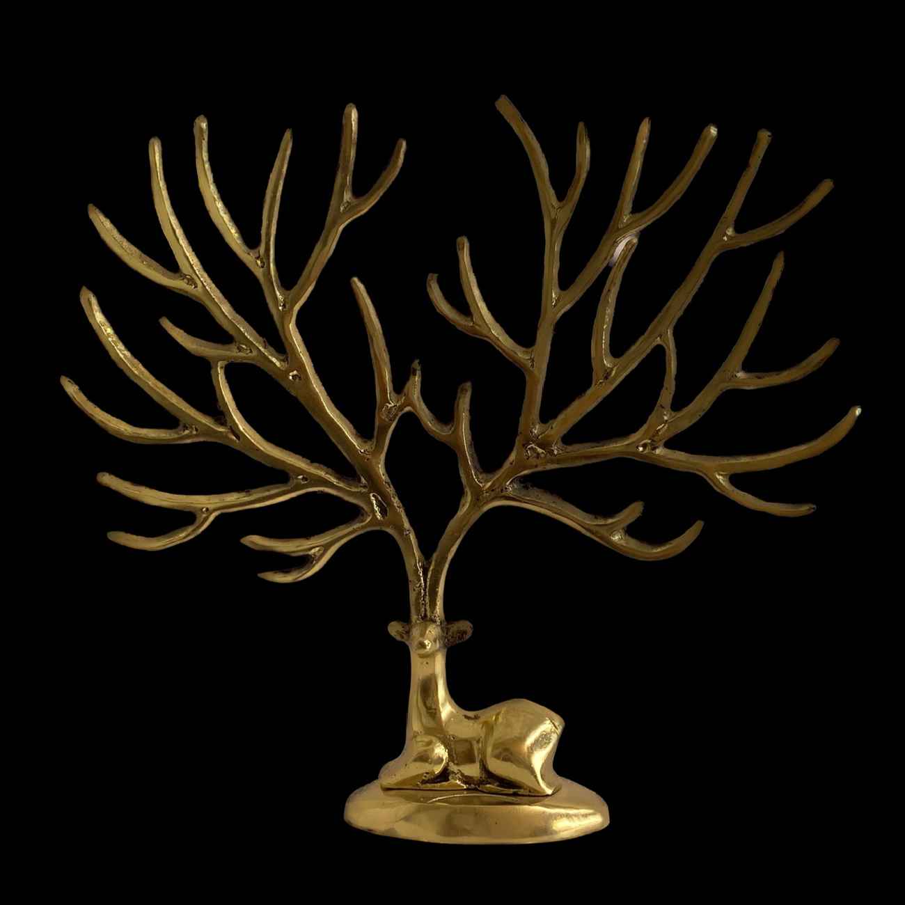 Decorative Brass Deer Figurine – Forest Animal Art